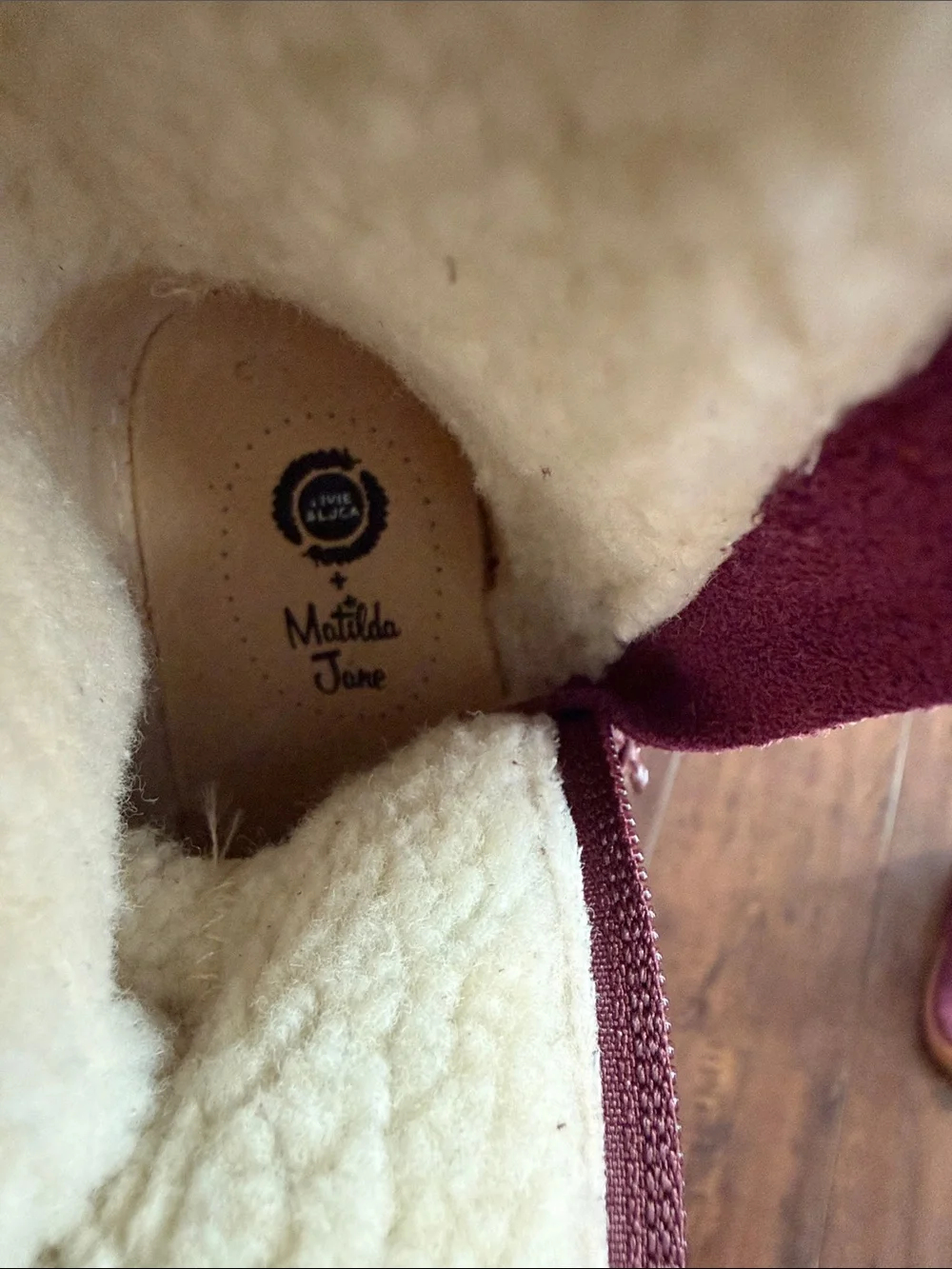 Livie and Luca Collab with Matilda Jane Plum Suede Fringe Kids Boots